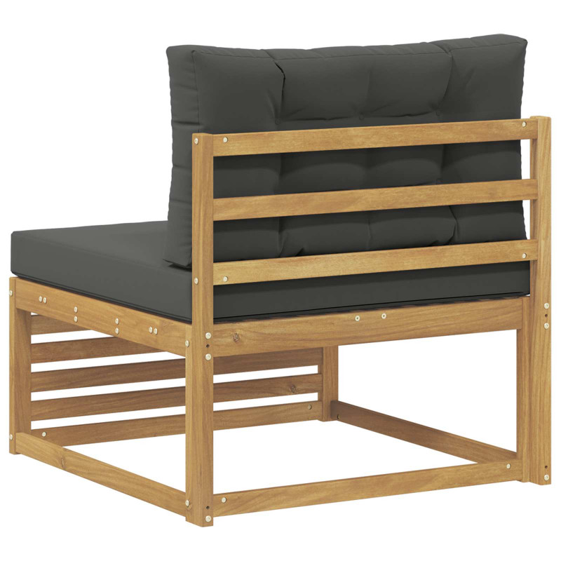 Środkowa sofa ogrodowa Lite Drewno Akacji Biały