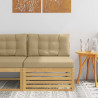 Środkowa sofa ogrodowa Lite Drewno Akacji Biały