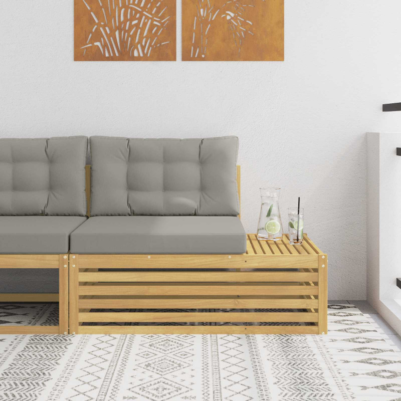 Sofa końcowa na zewnątrz z poduszką Biały 115 x 83 x 73 cm