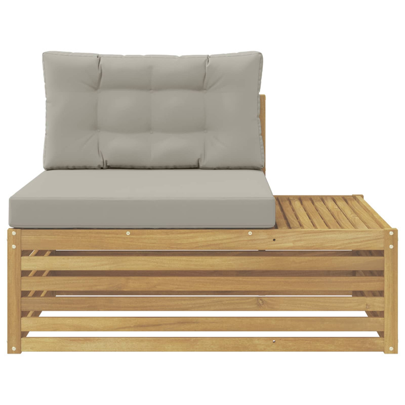 Sofa końcowa na zewnątrz z poduszką Biały 115 x 83 x 73 cm