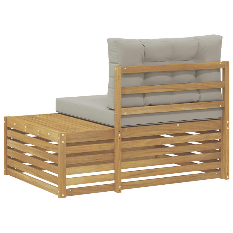 Sofa końcowa na zewnątrz z poduszką Biały 115 x 83 x 73 cm