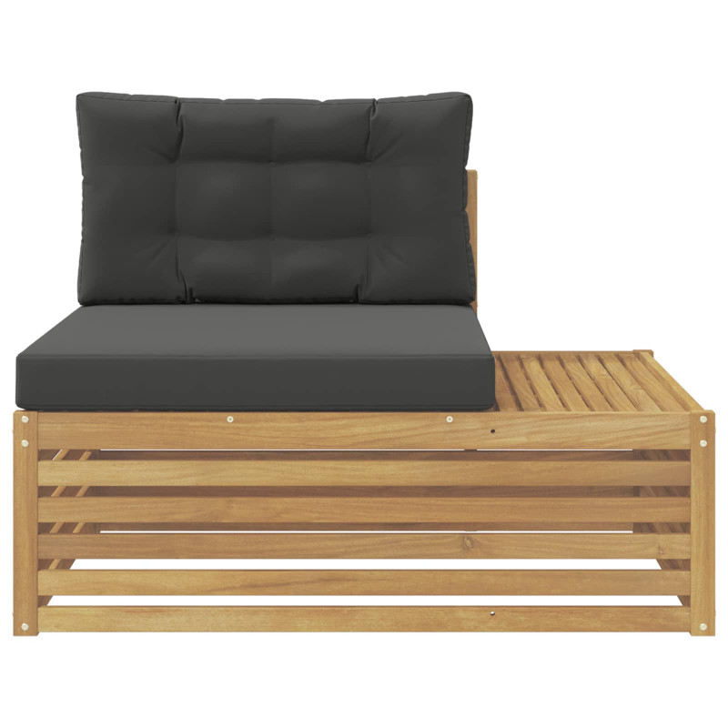 Sofa końcowa na zewnątrz z poduszką Biały 115 x 83 x 73 cm