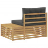 Sofa końcowa na zewnątrz z poduszką Biały 115 x 83 x 73 cm