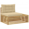 Sofa końcowa na zewnątrz z poduszką Biały 115 x 83 x 73 cm