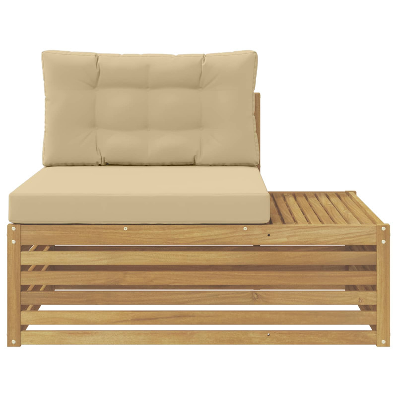 Sofa końcowa na zewnątrz z poduszką Biały 115 x 83 x 73 cm