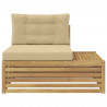 Sofa końcowa na zewnątrz z poduszką Biały 115 x 83 x 73 cm