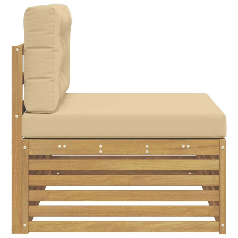 Sofa końcowa na zewnątrz z poduszką Biały 115 x 83 x 73 cm