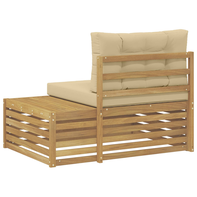 Sofa końcowa na zewnątrz z poduszką Biały 115 x 83 x 73 cm