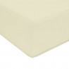 Pufa na zewnątrz Lite drewno akacjowe i tkanina tekstylna Biały