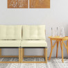 Środkowa sofa ogrodowa Lite drewno akacjowe i tkanina tekstylna