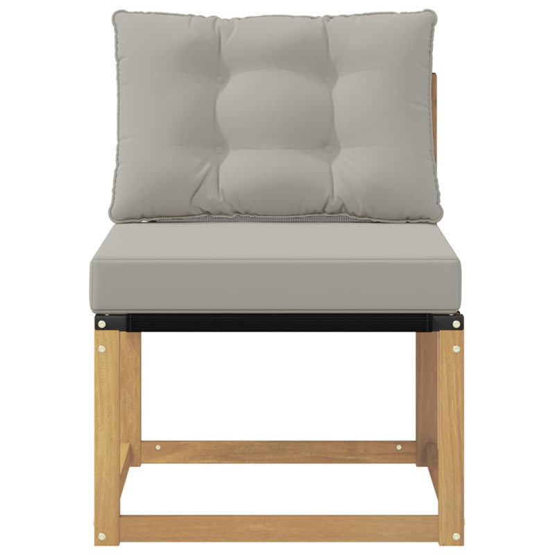 Środkowa sofa ogrodowa Lite drewno akacjowe i tkanina tekstylna