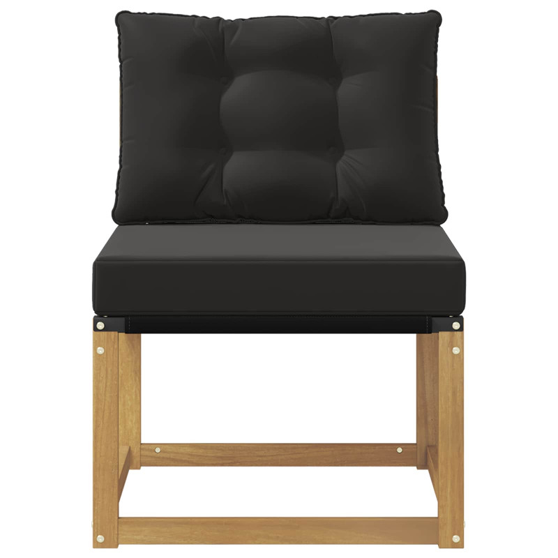 Środkowa sofa ogrodowa Lite drewno akacjowe i tkanina tekstylna