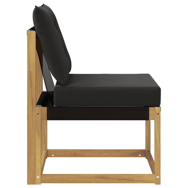 Środkowa sofa ogrodowa Lite drewno akacjowe i tkanina tekstylna