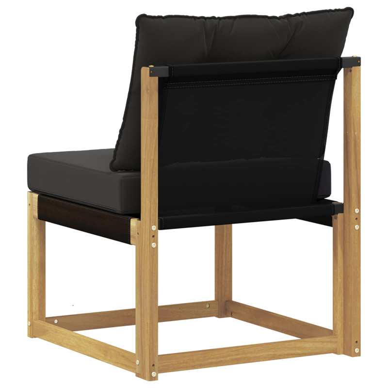 Środkowa sofa ogrodowa Lite drewno akacjowe i tkanina tekstylna