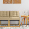 Środkowa sofa ogrodowa Lite drewno akacjowe i tkanina tekstylna