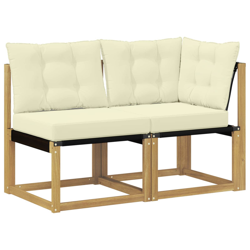Modułowa sofa na zewnątrz z poduszką 2 Sztuka Biały