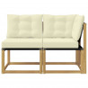 Modułowa sofa na zewnątrz z poduszką 2 Sztuka Biały
