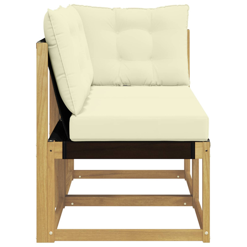Modułowa sofa na zewnątrz z poduszką 2 Sztuka Biały