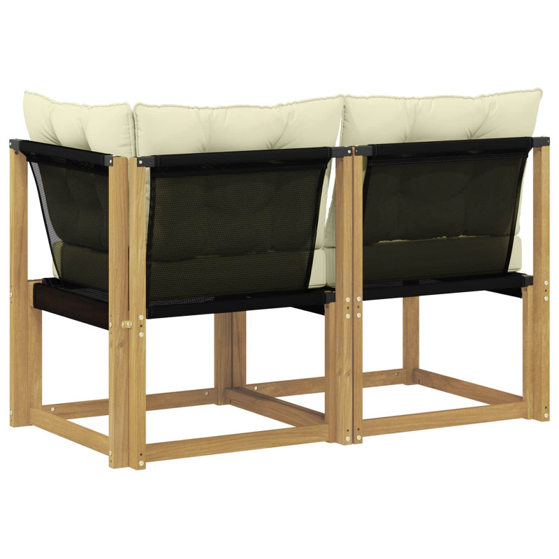 Modułowa sofa na zewnątrz z poduszką 2 Sztuka Biały