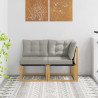 Modułowa sofa na zewnątrz z poduszką 2 Sztuka Biały