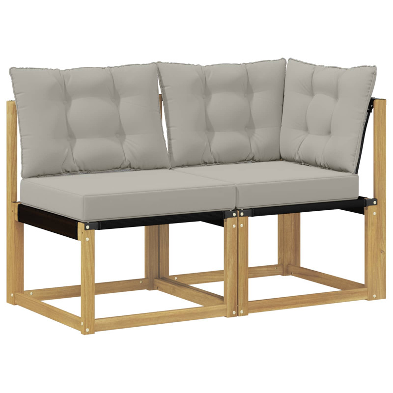 Modułowa sofa na zewnątrz z poduszką 2 Sztuka Biały
