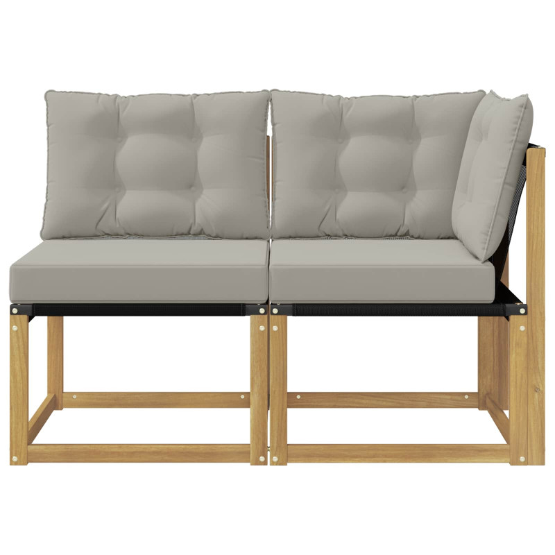 Modułowa sofa na zewnątrz z poduszką 2 Sztuka Biały