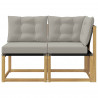 Modułowa sofa na zewnątrz z poduszką 2 Sztuka Biały