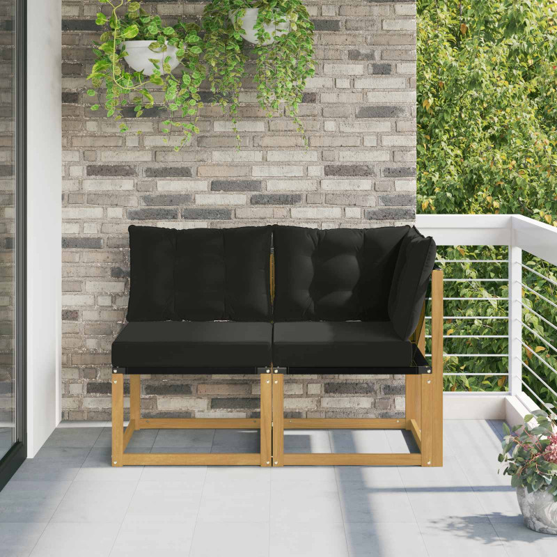 Modułowa sofa na zewnątrz z poduszką 2 Sztuka Biały