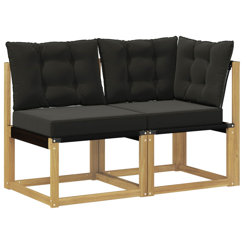 Modułowa sofa na zewnątrz z poduszką 2 Sztuka Biały