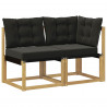 Modułowa sofa na zewnątrz z poduszką 2 Sztuka Biały
