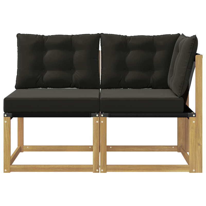 Modułowa sofa na zewnątrz z poduszką 2 Sztuka Biały