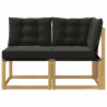 Modułowa sofa na zewnątrz z poduszką 2 Sztuka Biały