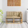 Modułowa sofa na zewnątrz z poduszką 2 Sztuka Biały