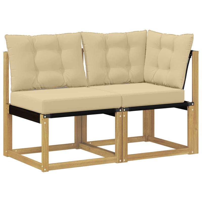 Modułowa sofa na zewnątrz z poduszką 2 Sztuka Biały