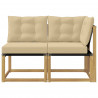 Modułowa sofa na zewnątrz z poduszką 2 Sztuka Biały