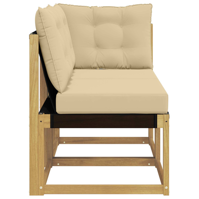 Modułowa sofa na zewnątrz z poduszką 2 Sztuka Biały