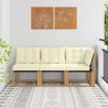 Modułowa sofa na zewnątrz z poduszką 3 Sztuka Biały