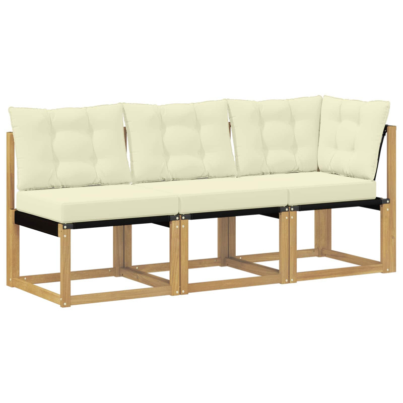 Modułowa sofa na zewnątrz z poduszką 3 Sztuka Biały