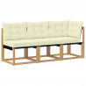 Modułowa sofa na zewnątrz z poduszką 3 Sztuka Biały