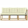 Modułowa sofa na zewnątrz z poduszką 3 Sztuka Biały