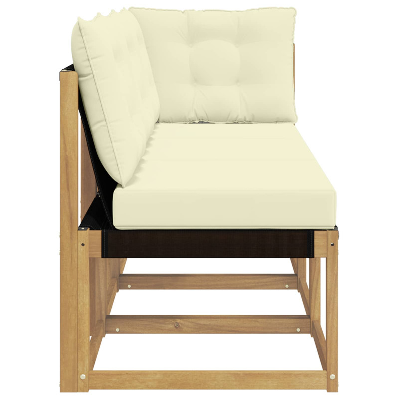 Modułowa sofa na zewnątrz z poduszką 3 Sztuka Biały