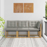 Modułowa sofa na zewnątrz z poduszką 3 Sztuka Biały