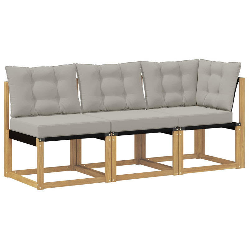 Modułowa sofa na zewnątrz z poduszką 3 Sztuka Biały