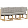 Modułowa sofa na zewnątrz z poduszką 3 Sztuka Biały