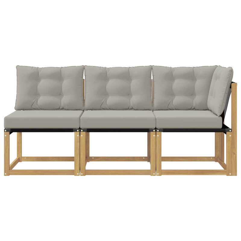 Modułowa sofa na zewnątrz z poduszką 3 Sztuka Biały