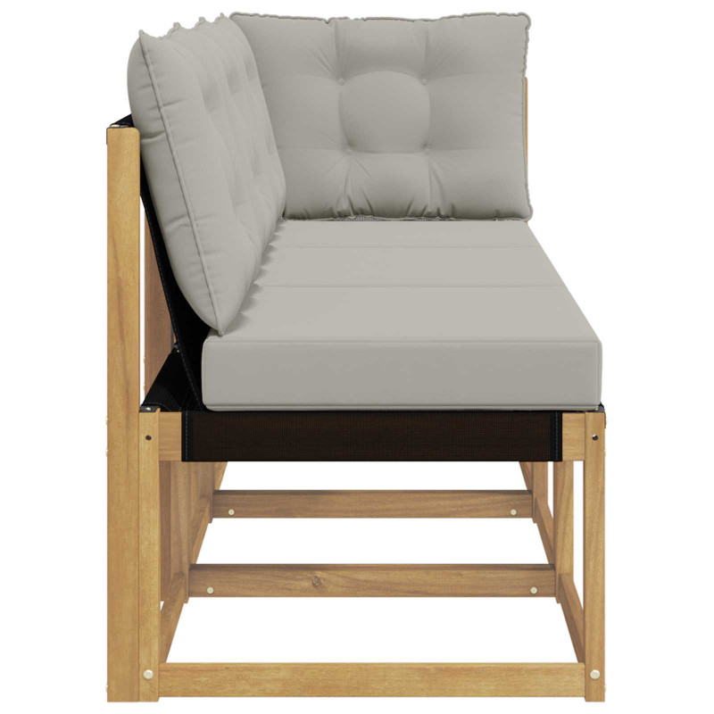 Modułowa sofa na zewnątrz z poduszką 3 Sztuka Biały
