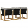 Modułowa sofa na zewnątrz z poduszką 3 Sztuka Biały