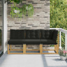 Modułowa sofa na zewnątrz z poduszką 3 Sztuka Biały