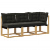 Modułowa sofa na zewnątrz z poduszką 3 Sztuka Biały