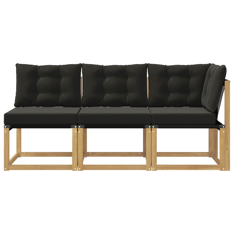 Modułowa sofa na zewnątrz z poduszką 3 Sztuka Biały